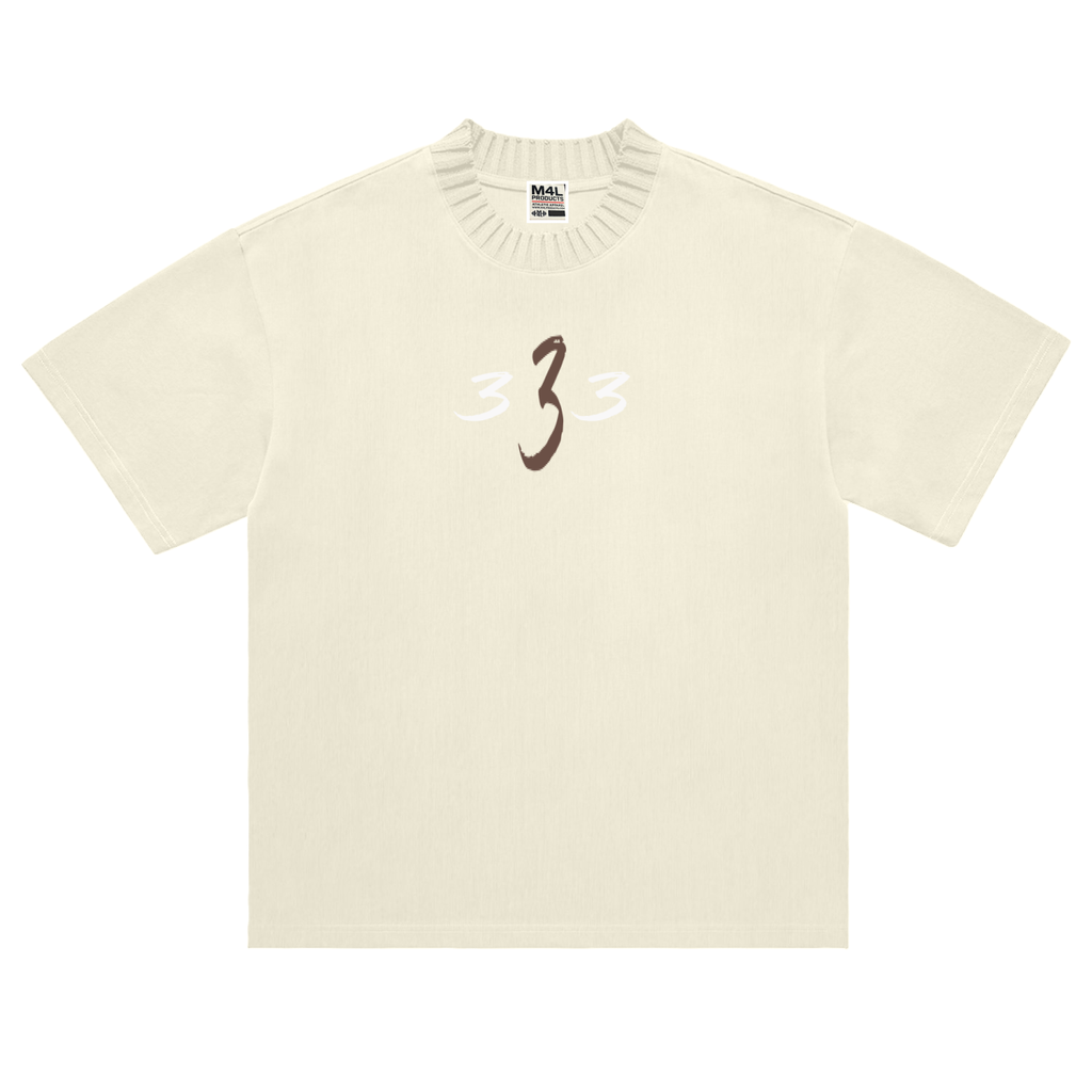 Heavyweight Knitted Round Neck T-Shirt - 305 GSM